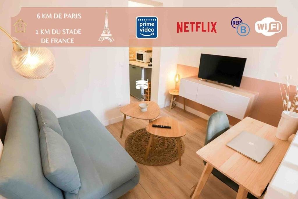 Apartment Appart' Hotel Pink Cosy 5min RER Proche Paris