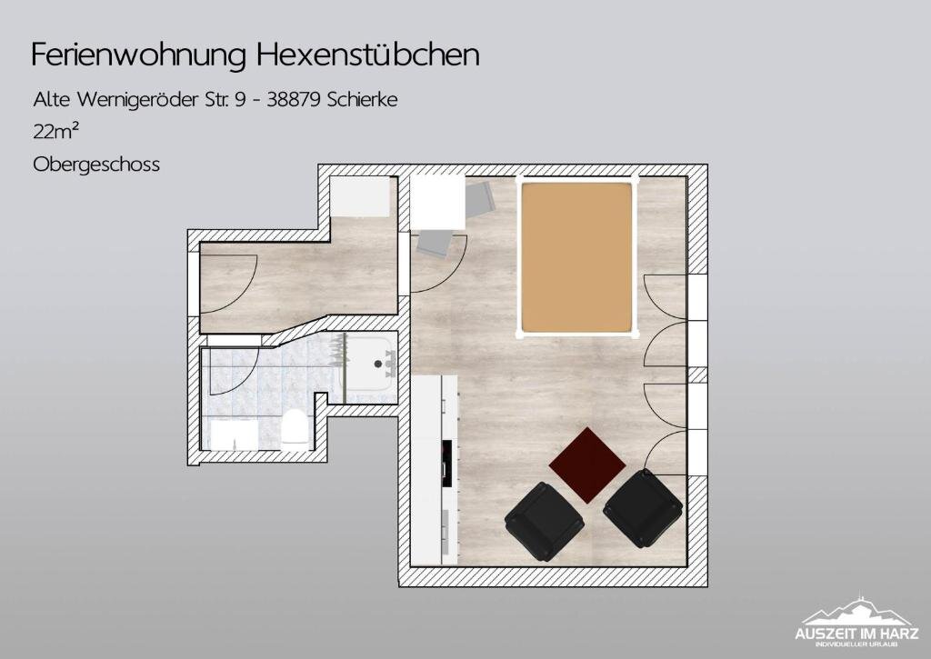 Апартаменты Auszeit im Harz Haus 1 Wohnung Feuerstein