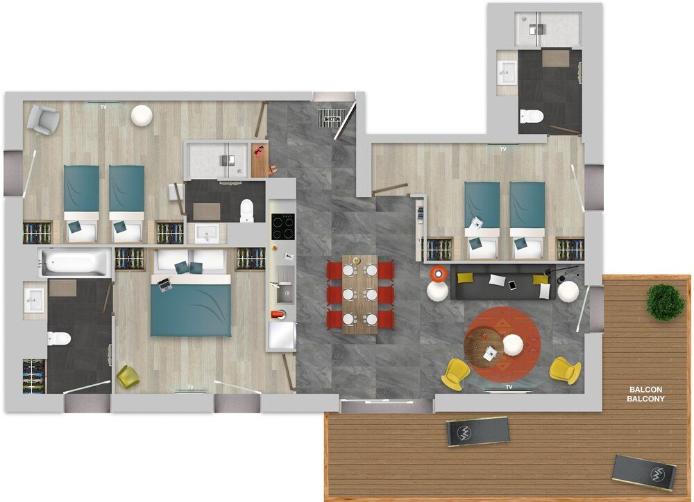 3 Bedrooms Apartment Chalets Izia - Village Montana