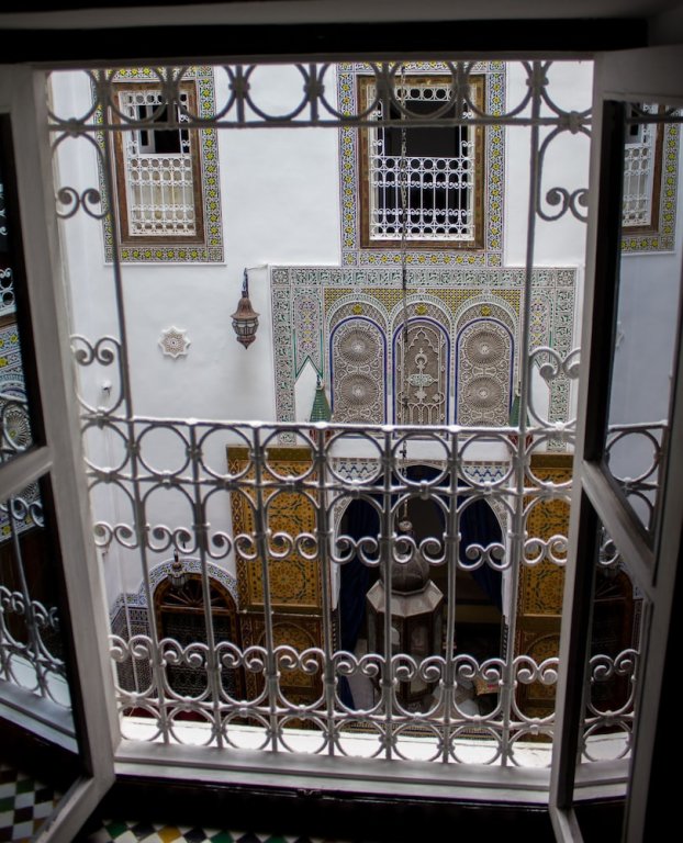 Superior Dreier Zimmer 1 Schlafzimmer mit Blick auf den Innenhof Riad Sahraui