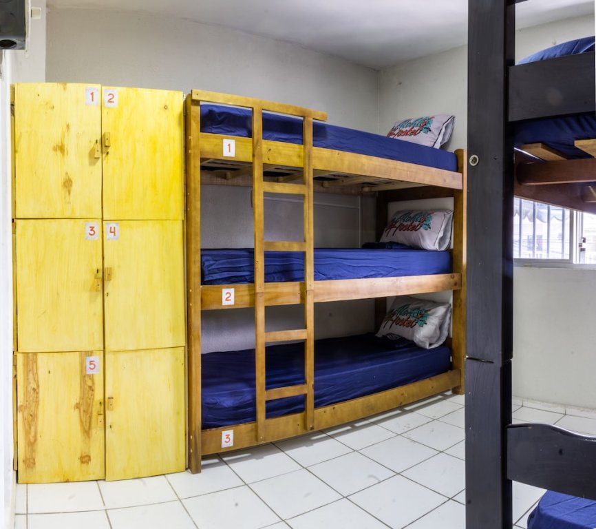 Кровать в общем номере Aloha Hostel Pinhões