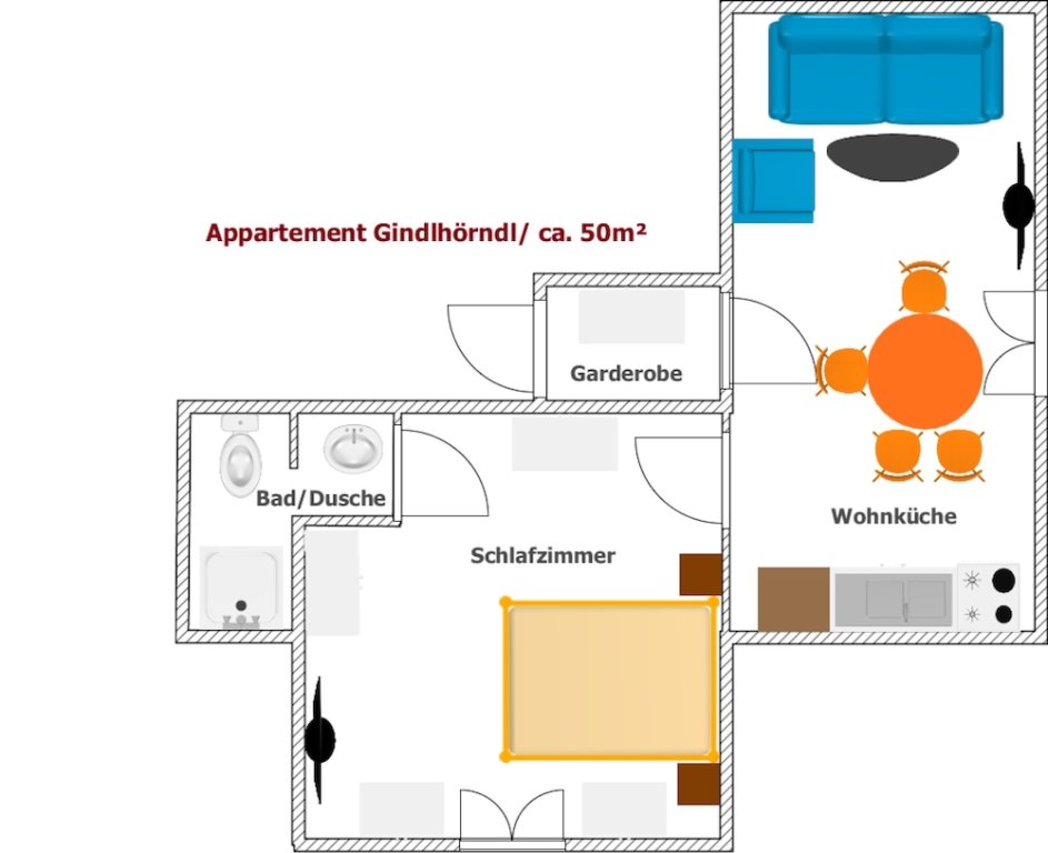 Номер Standard Appartements-Restaurant Schwaiger