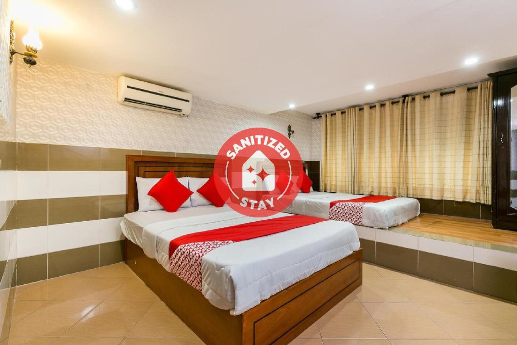 Кровать в общем номере OYO 261 Binh Dung Hotel