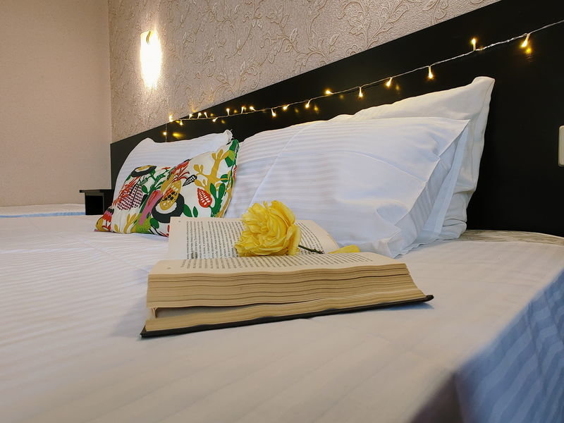 Кровать в общем номере Отель «Леонидас»