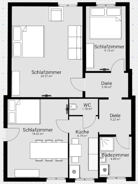 Apartment 3 Bedrooms - 74sqm - 10 Min. Inner City