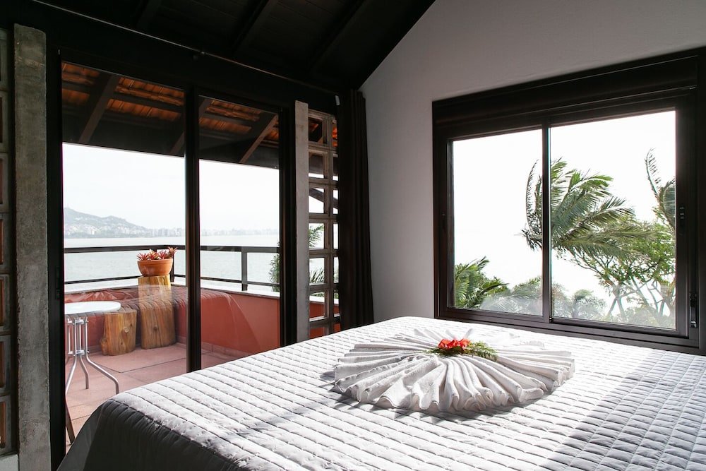Habitación doble Estándar con balcón y con vista al mar Refúgio do Cacupé