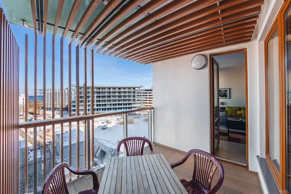 Apartamento con balcón y con vista parcial al mar Sun & Snow - Olympic Park