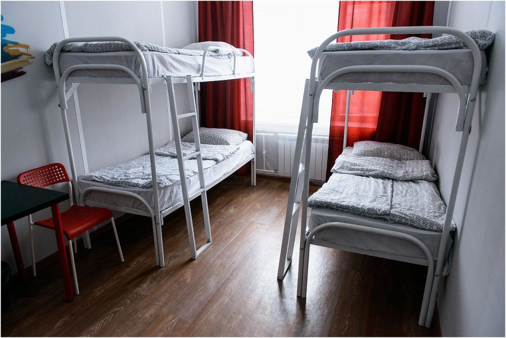 Кровать в общем номере Гостиница и Хостел Европа