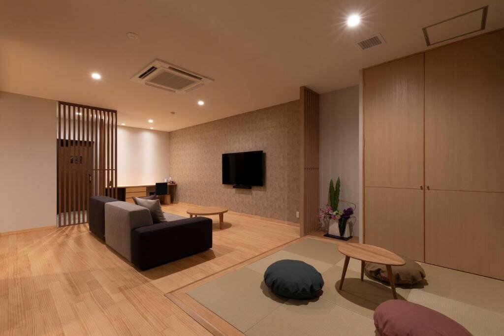 Premium Zimmer Miyajima Hanarenoyado IBUKU Bettei All rooms have an open-air bath
