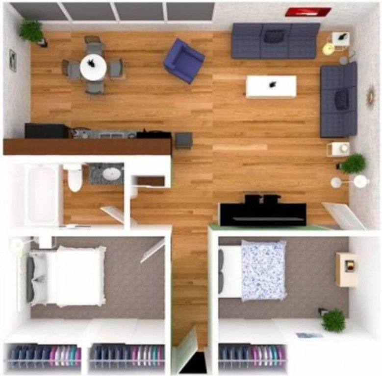 Appartement Downtown Denver 2BR Apartment Open Plan