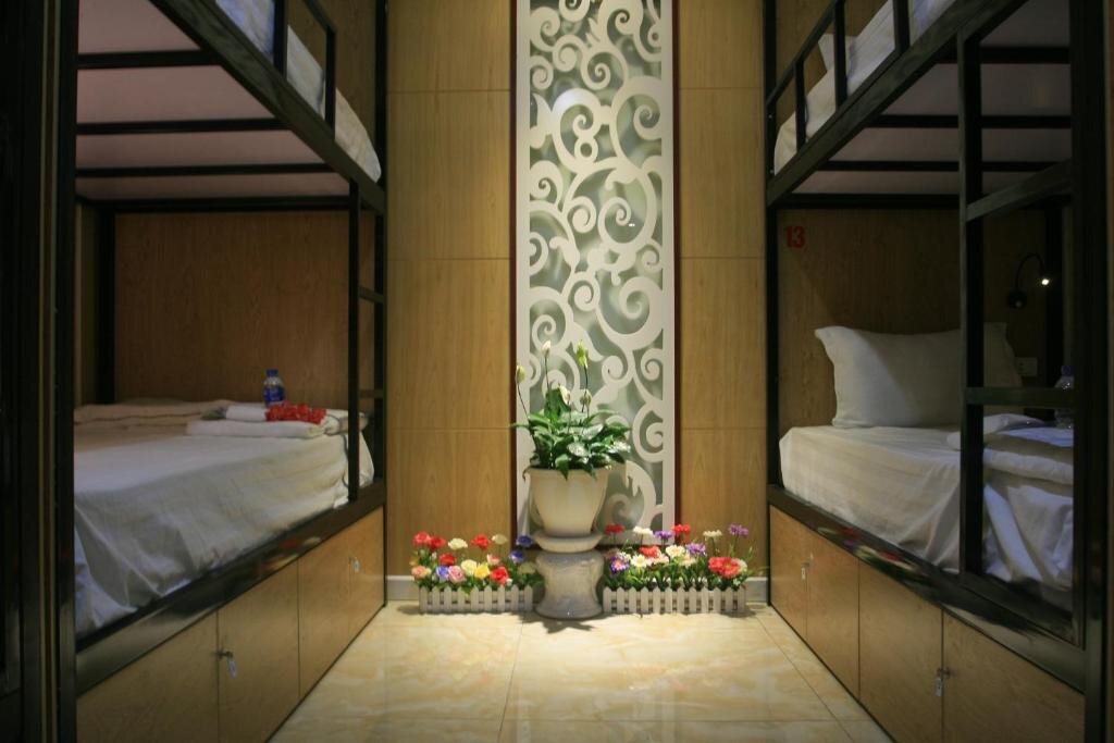 Кровать в общем номере Sen Trang Hotel