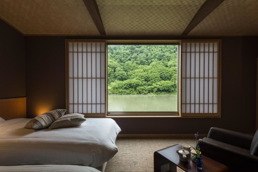 Superior Double room with river view Takamiya Ryokan Beni