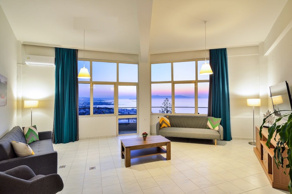 Апартаменты с 2 комнатами с видом на море Loucerna Suites Chania
