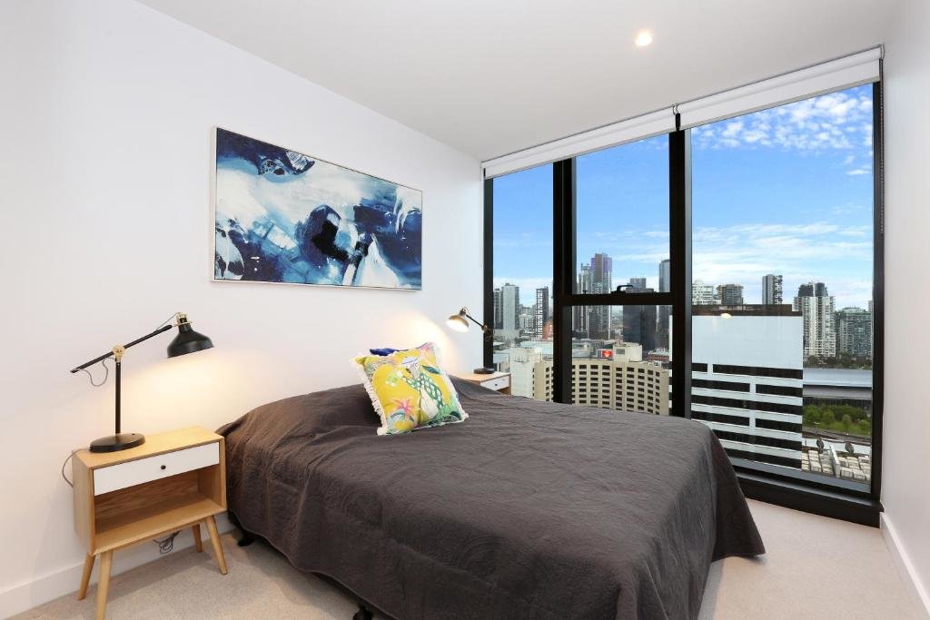 Apartment 1 Schlafzimmer mit Stadtblick Orange Stay at Melbourne Quarter