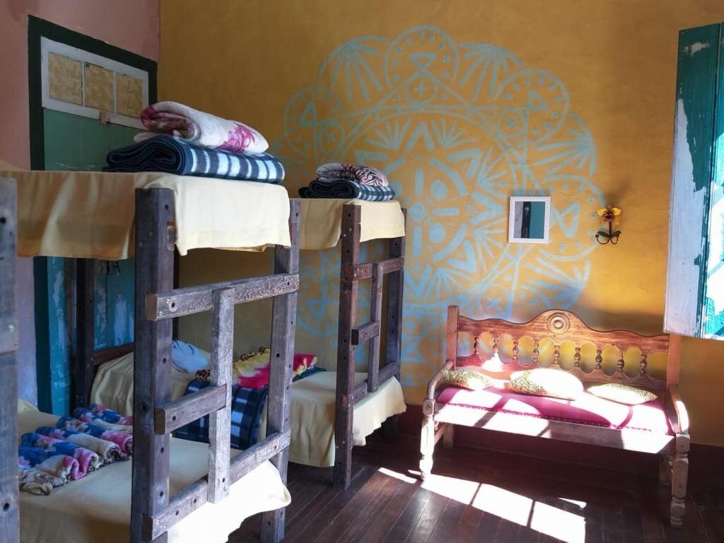 Кровать в общем номере Hostel Pousada Harpia