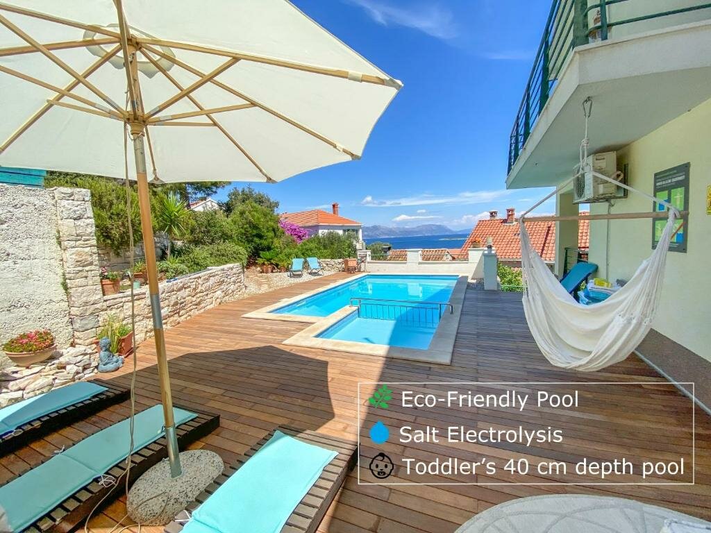 Apartamento 1 dormitorio sótano con vista al mar Eco Sunshine Apartments Lumbarda