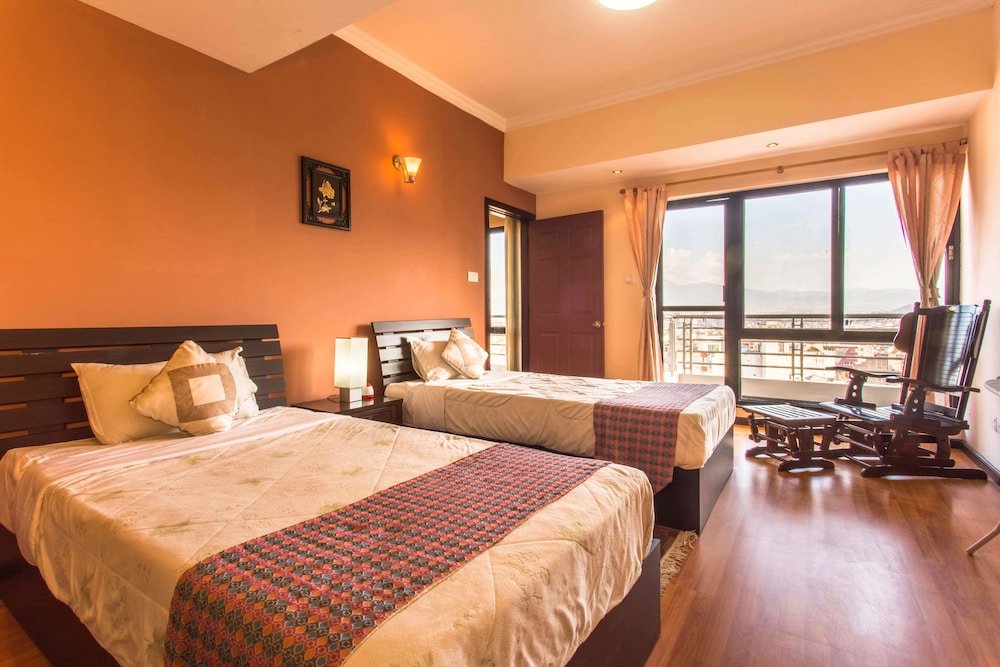 Deluxe Apartment 2 Schlafzimmer mit Balkon und mit Stadtblick Swayambhu Hotels & Apartments- Sitapaila
