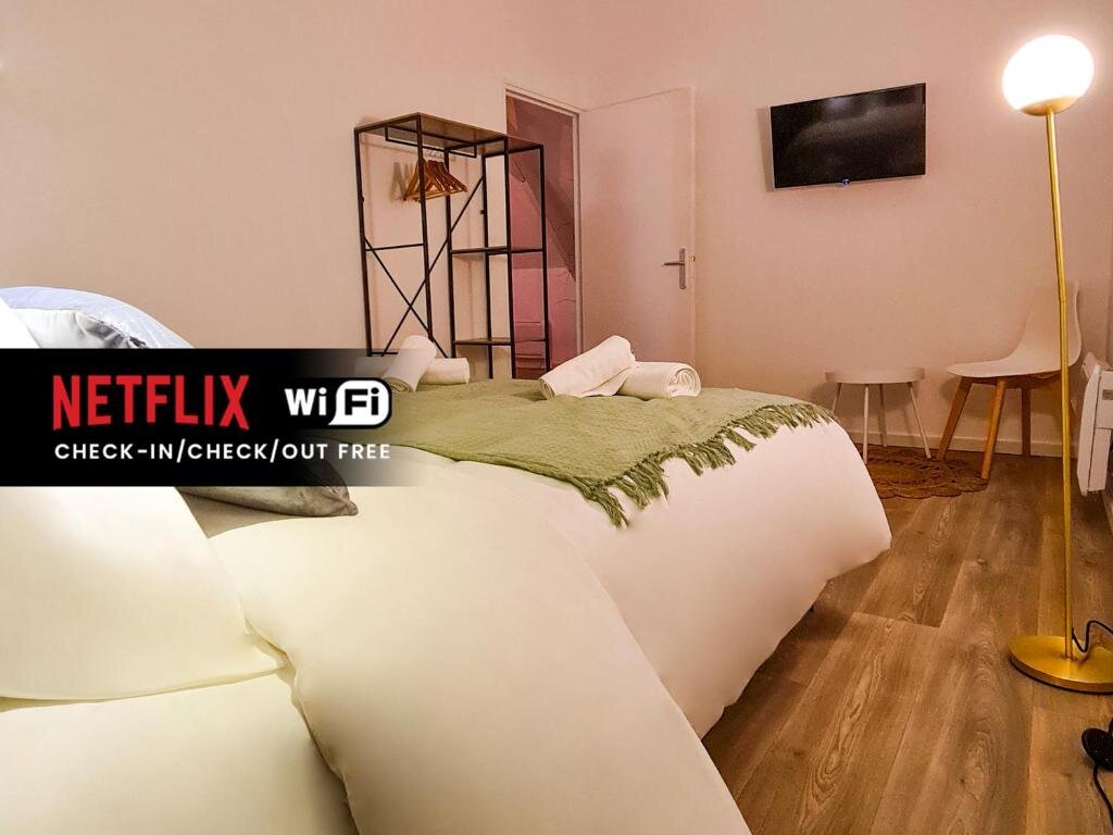 Апартаменты Цокольный этаж NG SuiteHome - Lille I Tourcoing Winoc - Appartement T2 - Netflix - Wifi - Cuisine - Parking gratuit