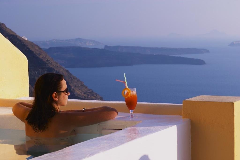 Люкс с видом на море Santorini Princess Spa Hotel