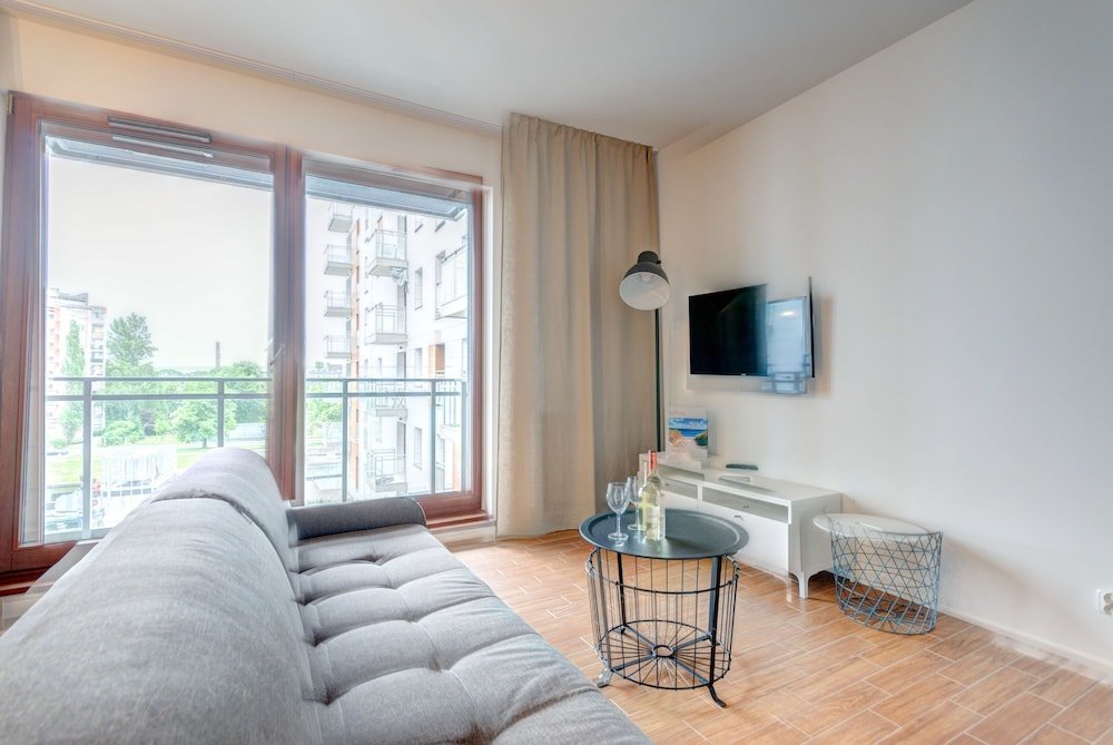 Appartamento 1 camera da letto con balcone e con vista sul fiume Dom & House - Apartments Nowa Motława
