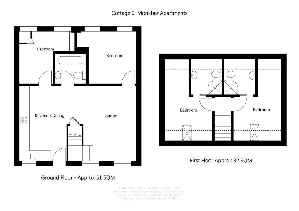 Appartement duplex City Apartments - Monkbar Mews
