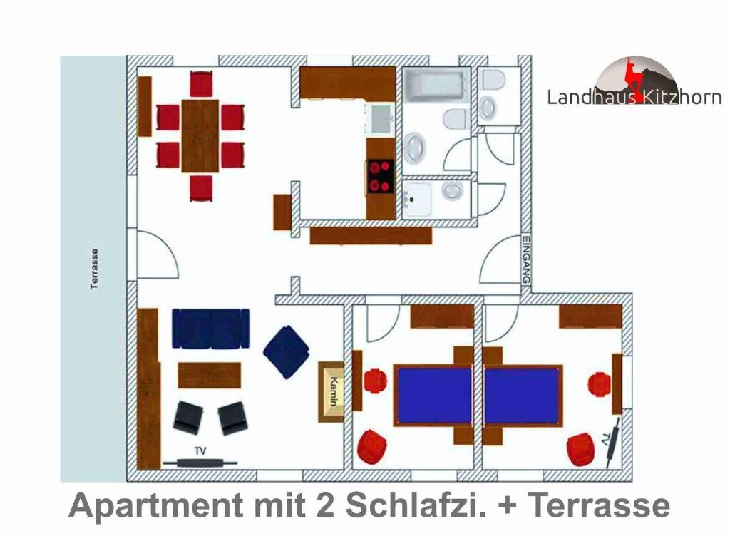 Апартаменты с 2 комнатами Landhaus Kitzhorn - by NV-Appartements