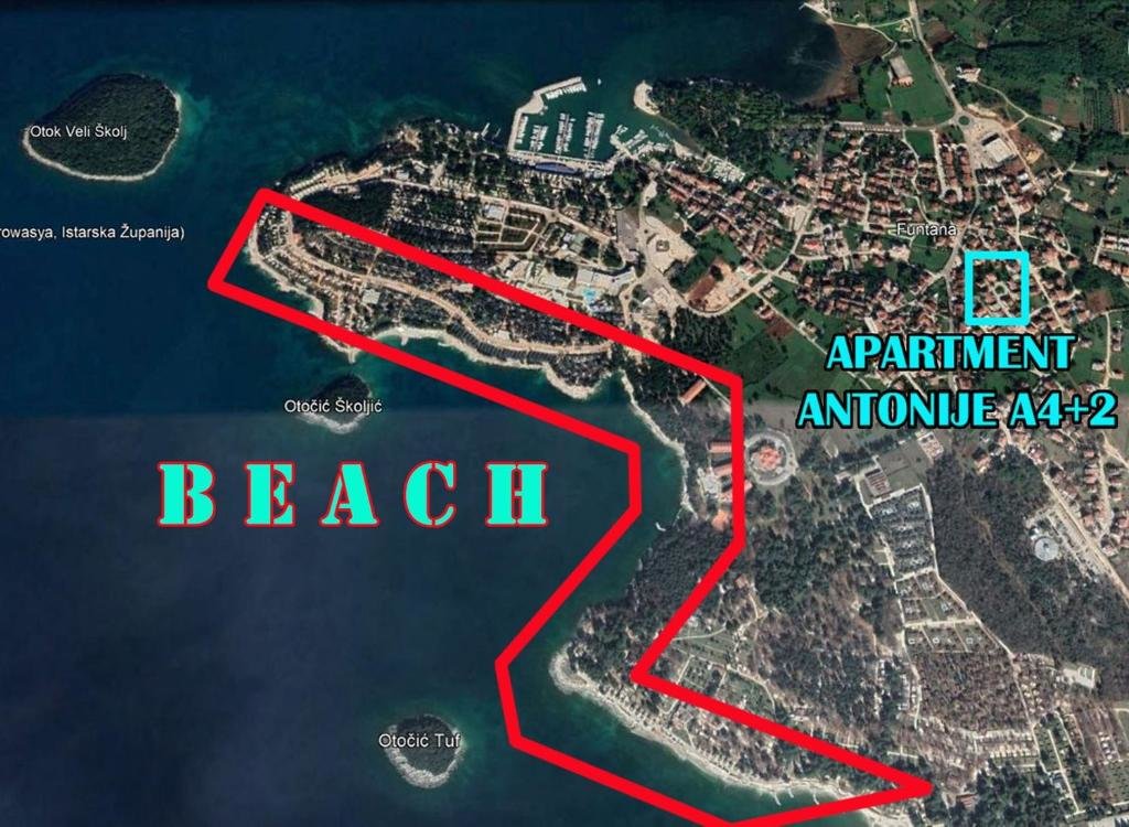 Apartment Apartment ANTONIJE with two bedrooms for max 6 person 700m from beach Funtana