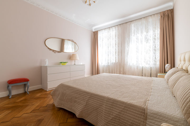 Кровать в общем номере с 2 комнатами Апартаменты Spb2Day в пер. Ульяны Громовой, 8