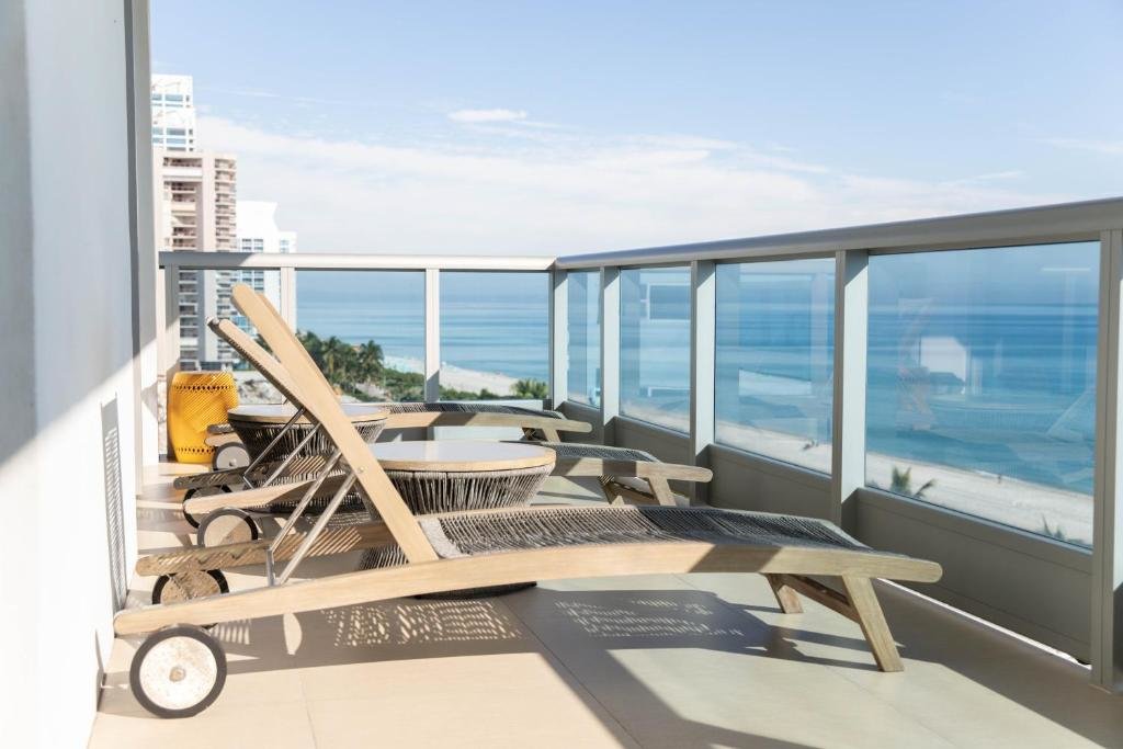 Appartamento Deluxe 1 camera da letto con balcone e vista oceano Dharma Home Suites Miami Beach at Monte Carlo