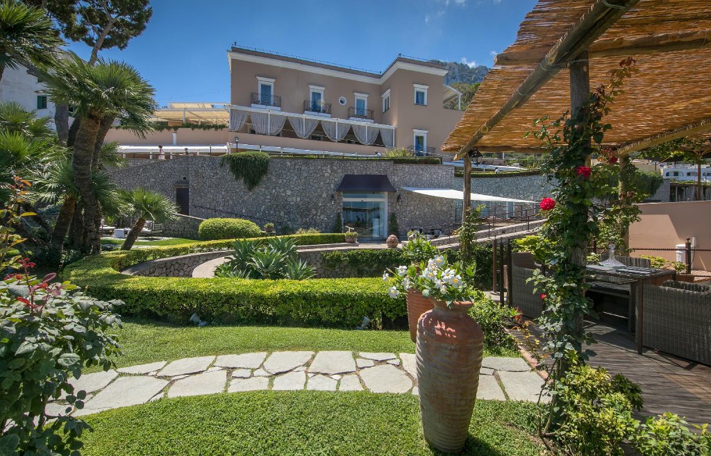Bett im Wohnheim mit Meerblick Villa Marina Capri Hotel & Spa