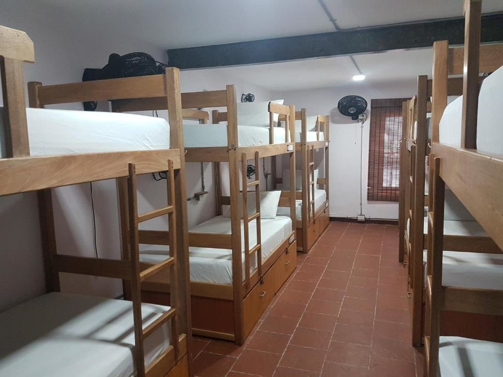 Кровать в общем номере Purple Monkey Hostel