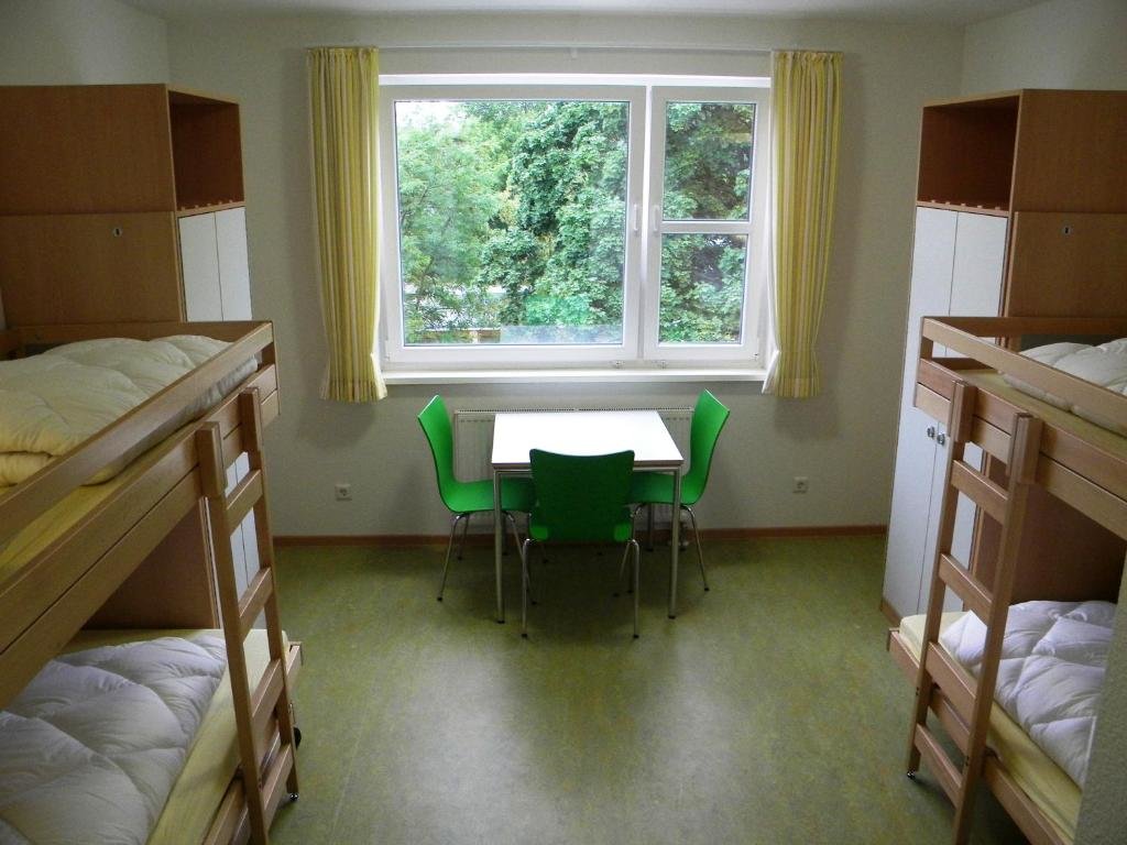 Кровать в общем номере Jugendherberge Wolfsburg
