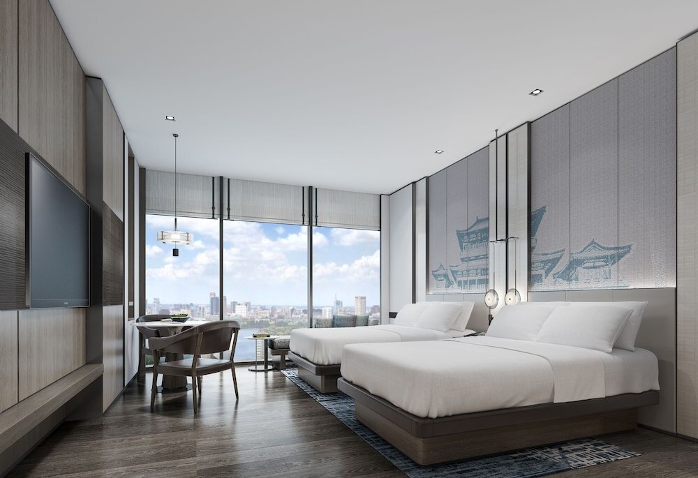 Standard Vierer Zimmer mit Seeblick Wuhan Marriott Hotel Wuchang