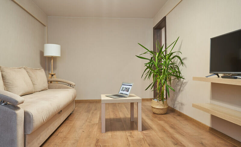Cama en dormitorio compartido 2 dormitorios Good Night Na Belinskogo 30 Apartments