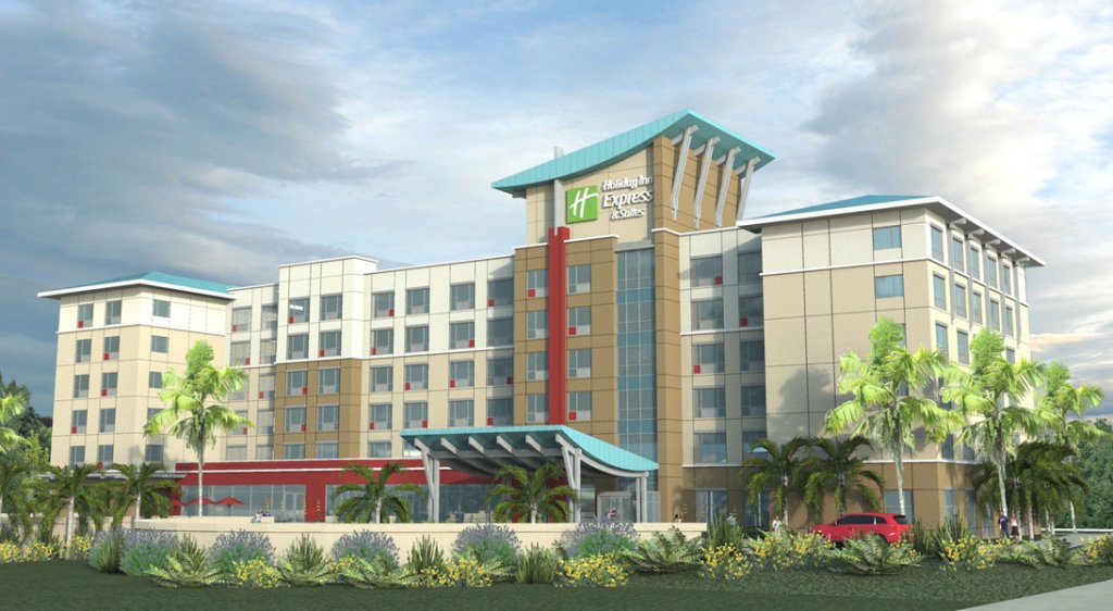 Кровать в общем номере Holiday Inn Express & Suites - Orlando At Seaworld, an IHG Hotel