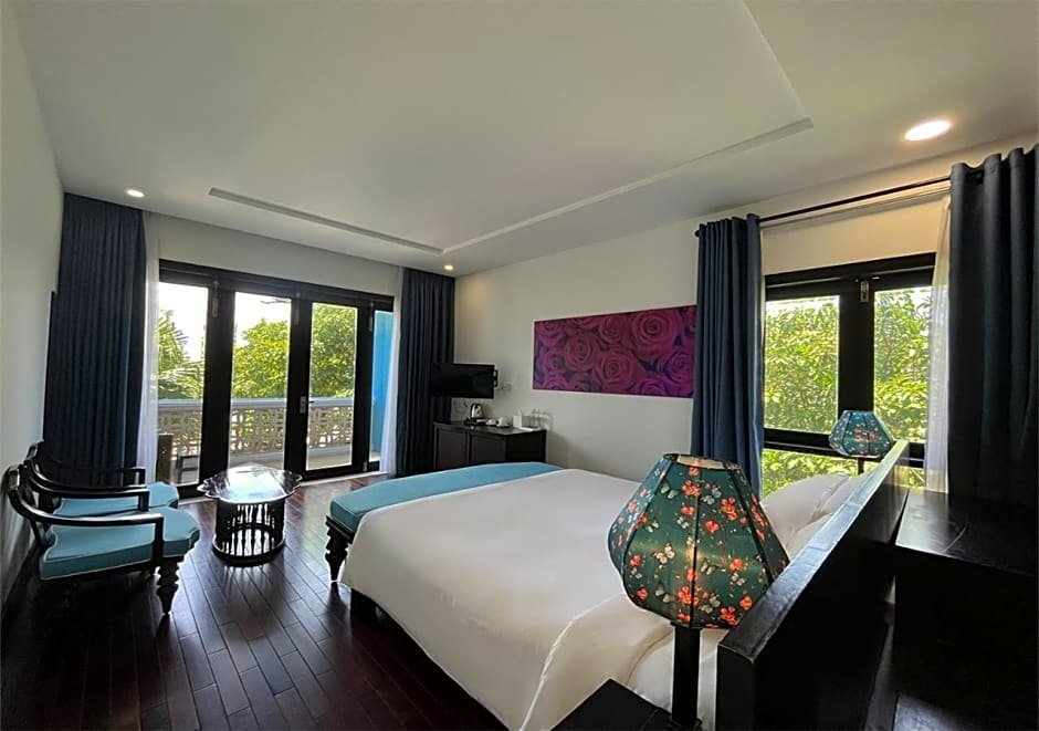 Standard Double room with balcony and with pool view Thanh Binh Riverside Hoi An