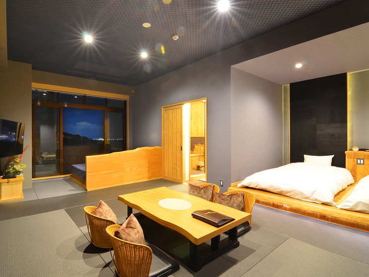 Standard Zimmer mit Meerblick Nihon Ryokan Utsuwa Beppu Kannawa