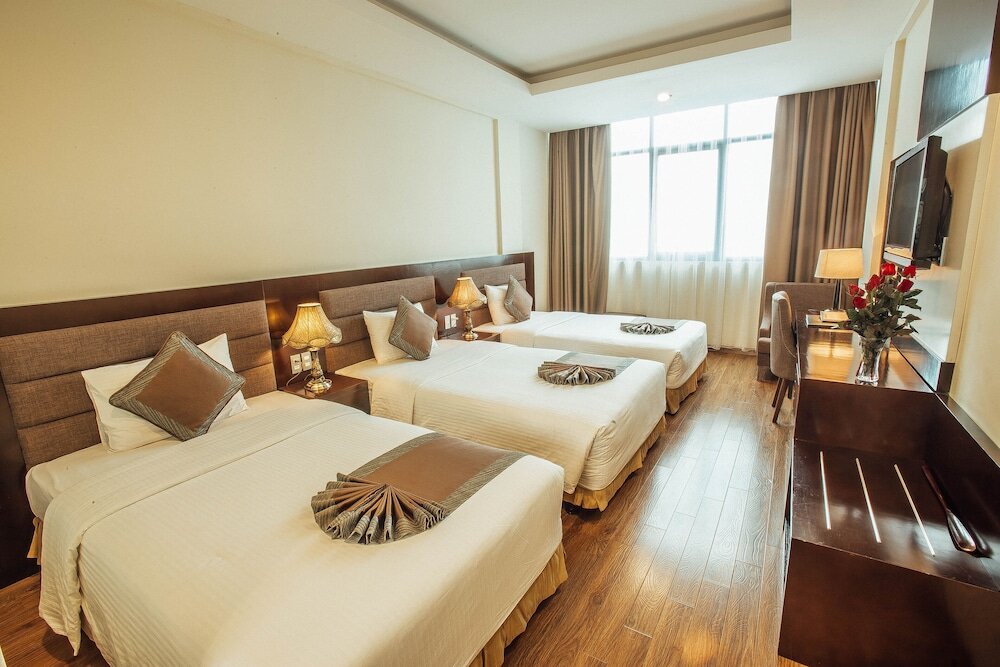 Deluxe triple chambre avec balcon Muong Thanh Vinh Hotel