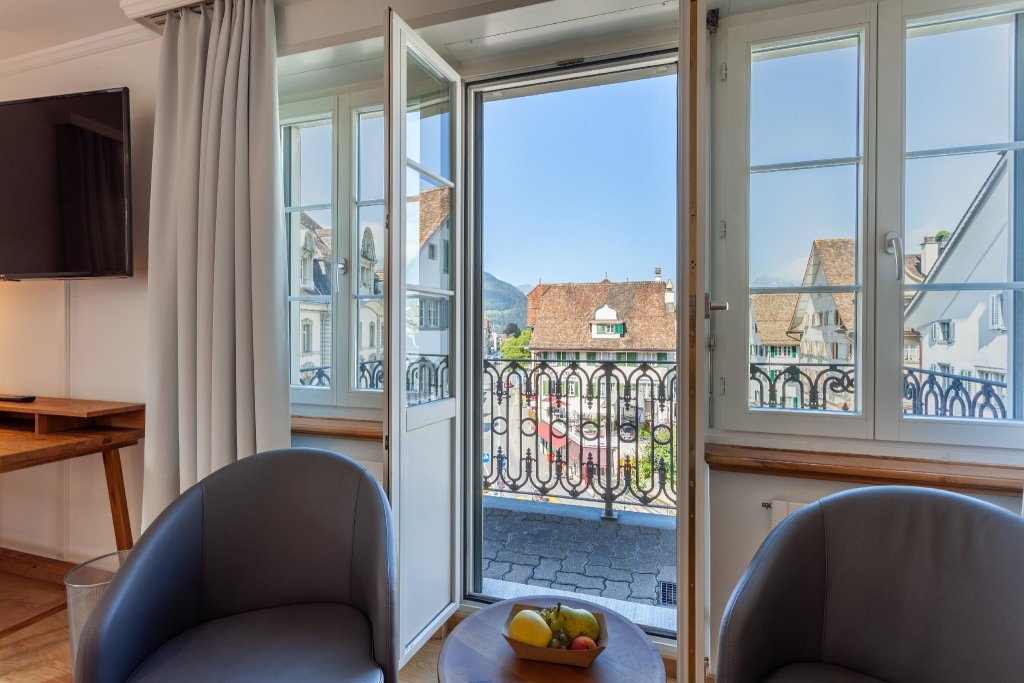 Camera doppia Deluxe con balcone Wysses Rössli Swiss Quality Hotel