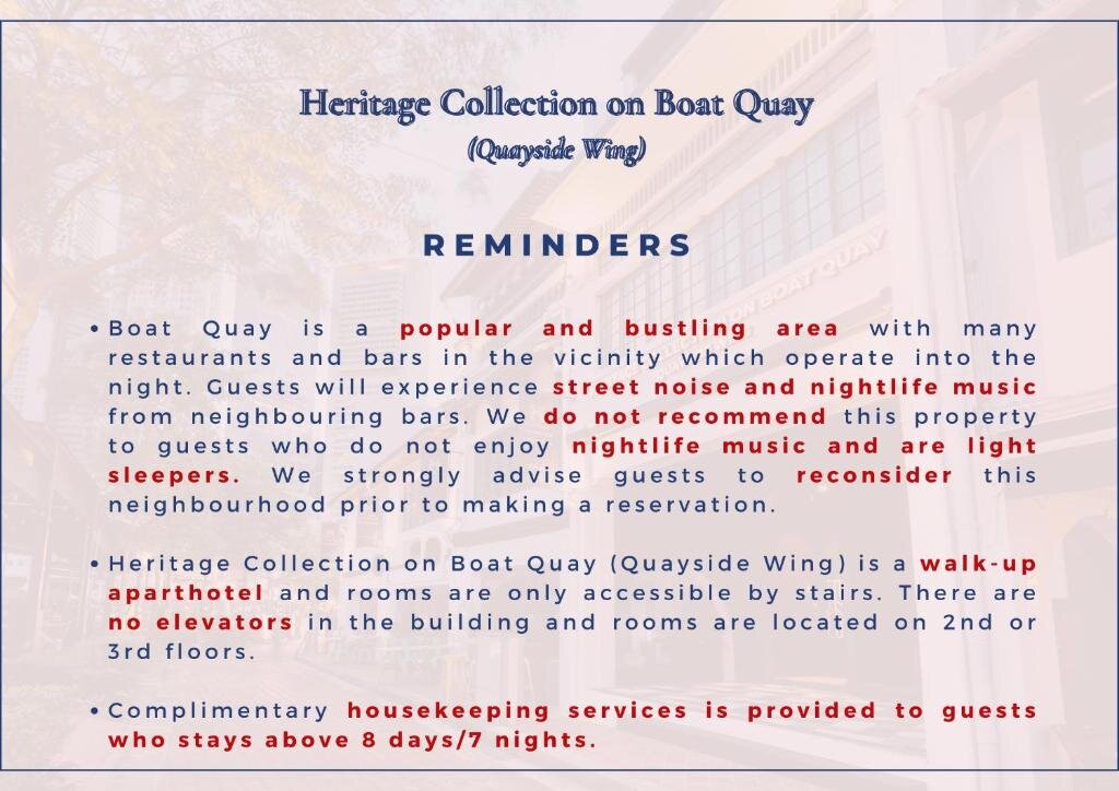 Apartamento Heritage Collection on Boat Quay  -A Digital Hotel