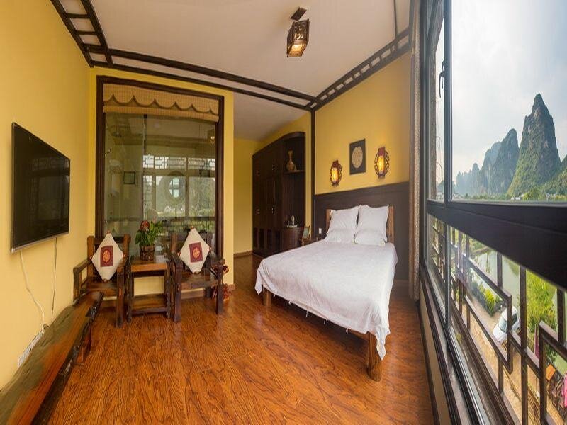 Двухместный номер Deluxe с красивым видом из окна Yangshuo Hidden Dragon Villa