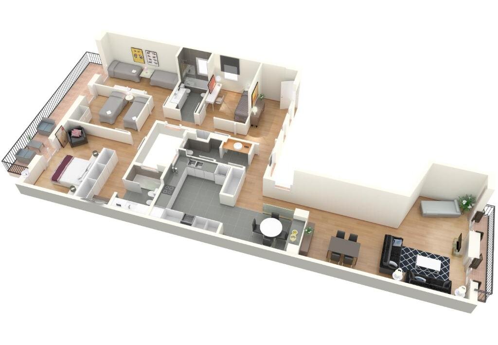 Апартаменты Deluxe с 4 комнатами Aspasios Rambla Catalunya Suites