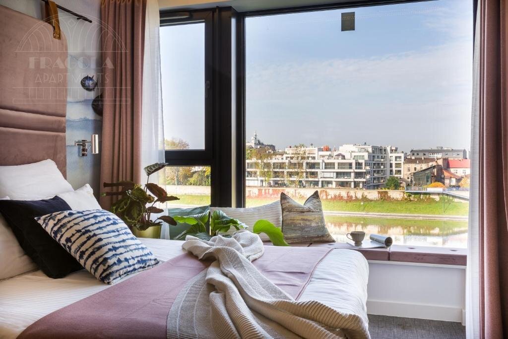Apartment 3 Zimmer mit Balkon und mit Flussblick Fragola Apartments Vistula View