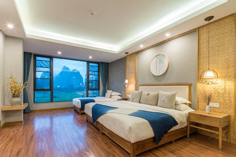 Habitación familiar De lujo con vista a la montaña Yangshuo Zen Garden Resort