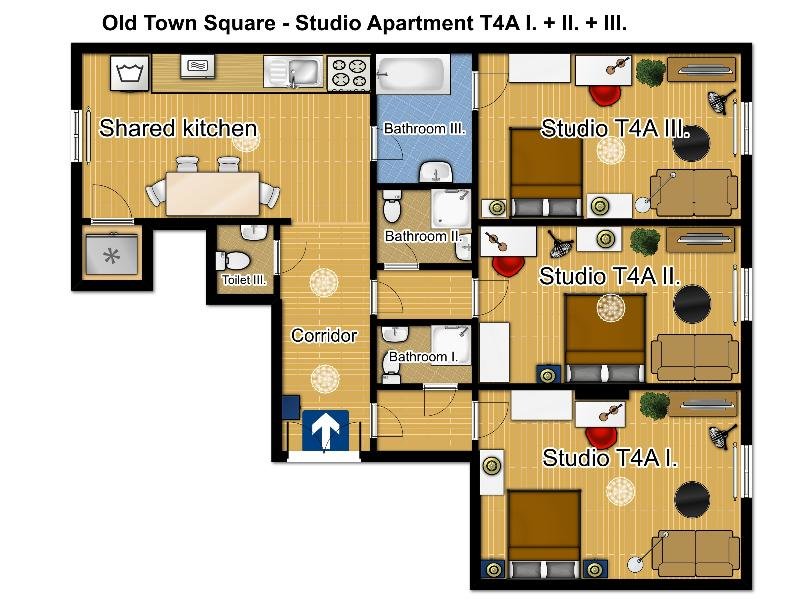 Двухместный номер Standard Old Town - Templova Apartments