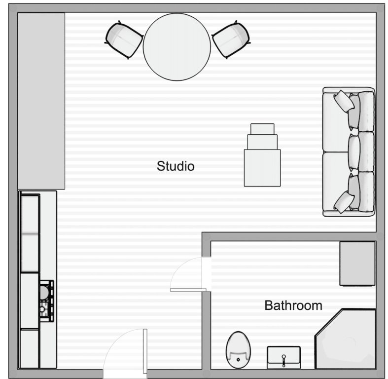 Klassisch Studio Apartment Piedmont by Loft Affair
