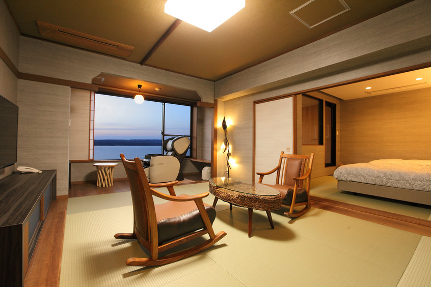 Standard Zimmer mit Meerblick Wakura Onsen Noushu Iroha