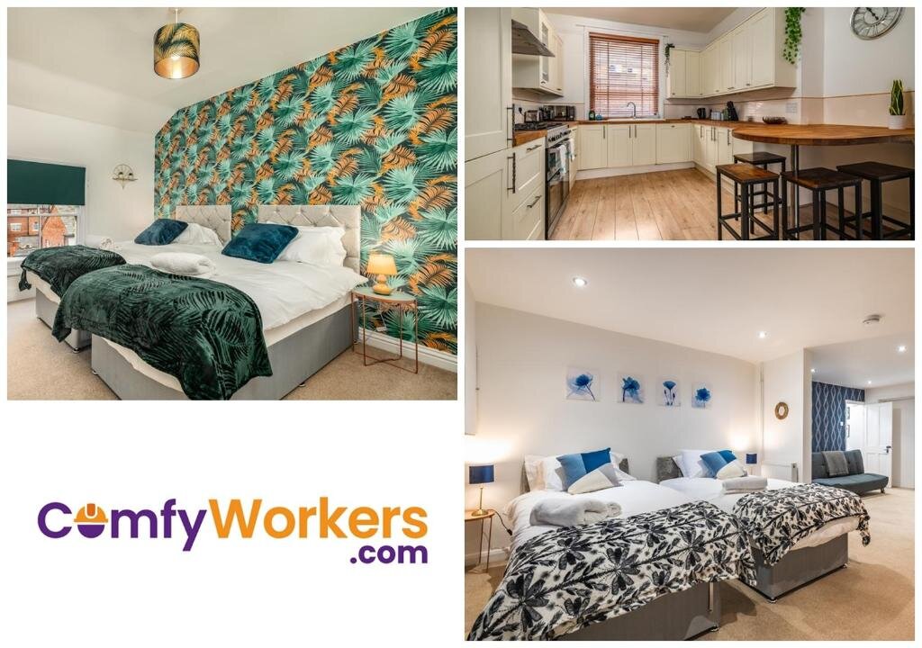 Appartement LARGE Town Centre Townhouse for Work and Leisure inc Private Parking by ComfyWorkers