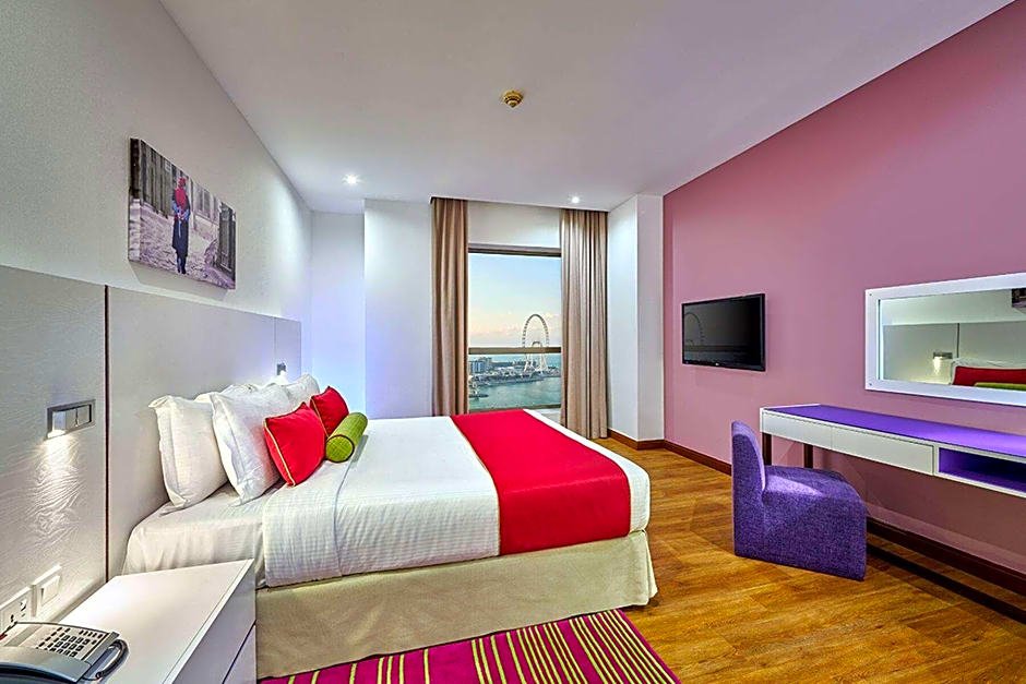 Двухместные апартаменты c 1 комнатой с частичным видом на море Ramada Hotel, Suites and Apartments by Wyndham Dubai JBR