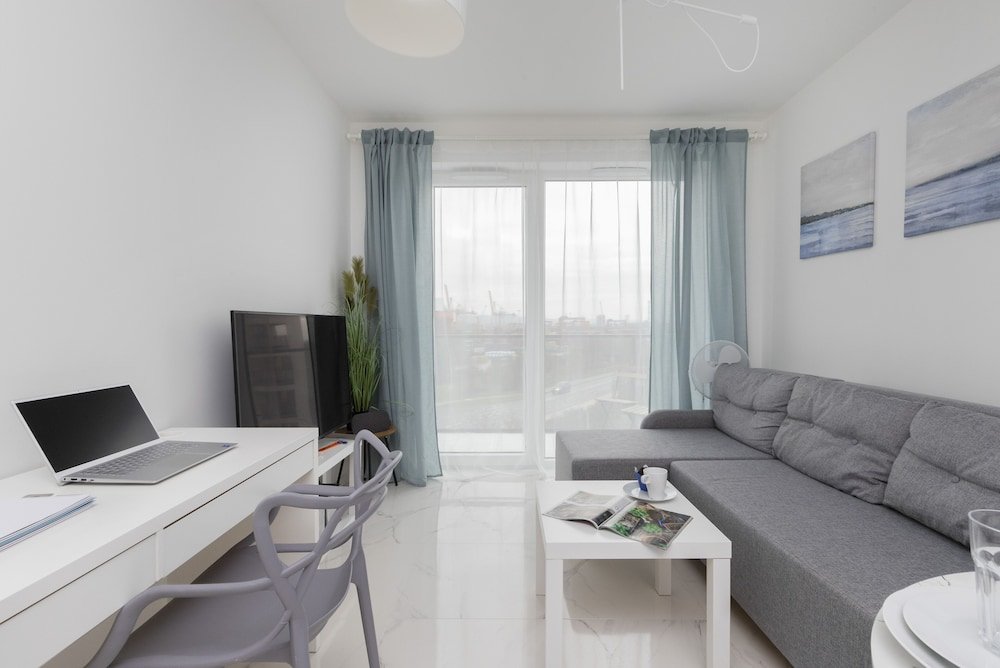 Apartment 1 Schlafzimmer mit Balkon Gdynia Apartment Nasypowa by Renters